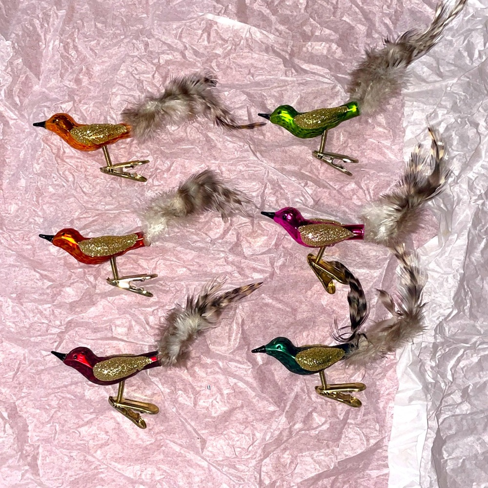 Vintage Bird Ornaments